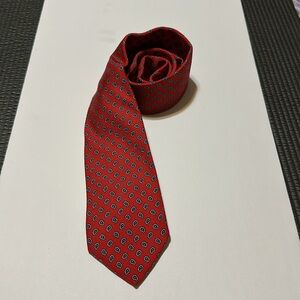 Robert Talbott Red Silk Geometric Tie